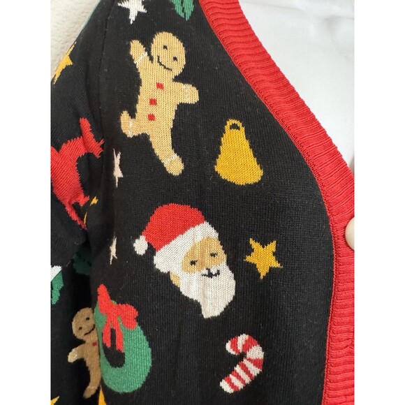 Tipsy Elves Women's Cardigan Ugly Christmas Sweater M Tree Gingerbread NWT - Picture 3 of 10